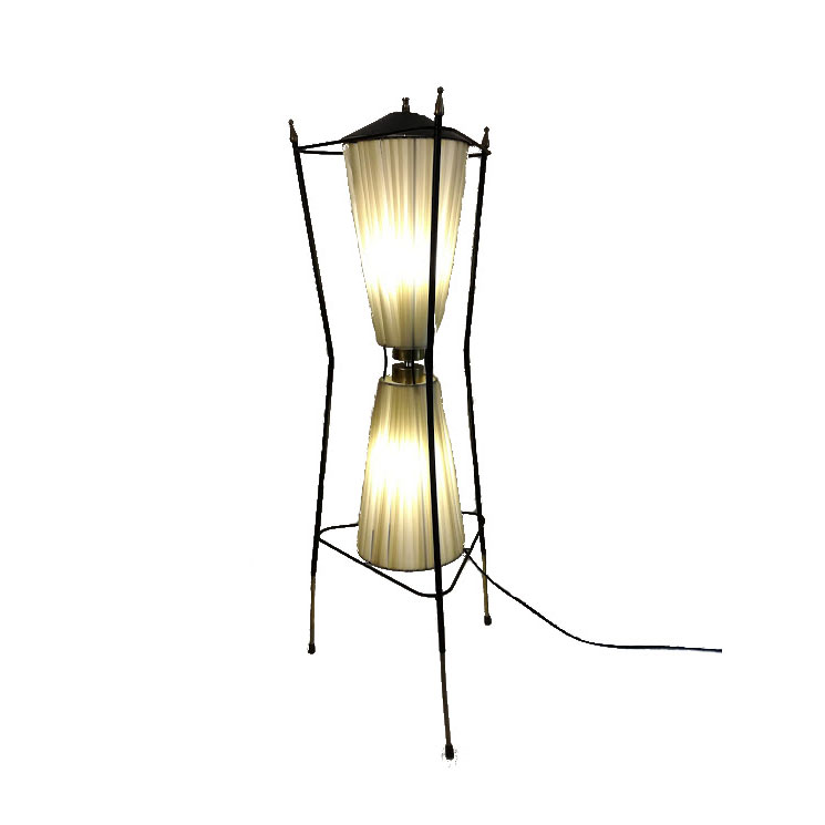 Lampada da terra anni 60 con diffusore in nylon