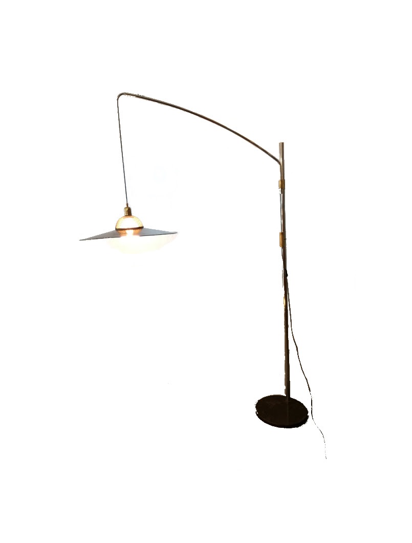 Lampada da terra con saliscendi, Italia anni 50