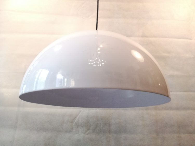 Lampada-sospensione-cupola-alluminio-anni60