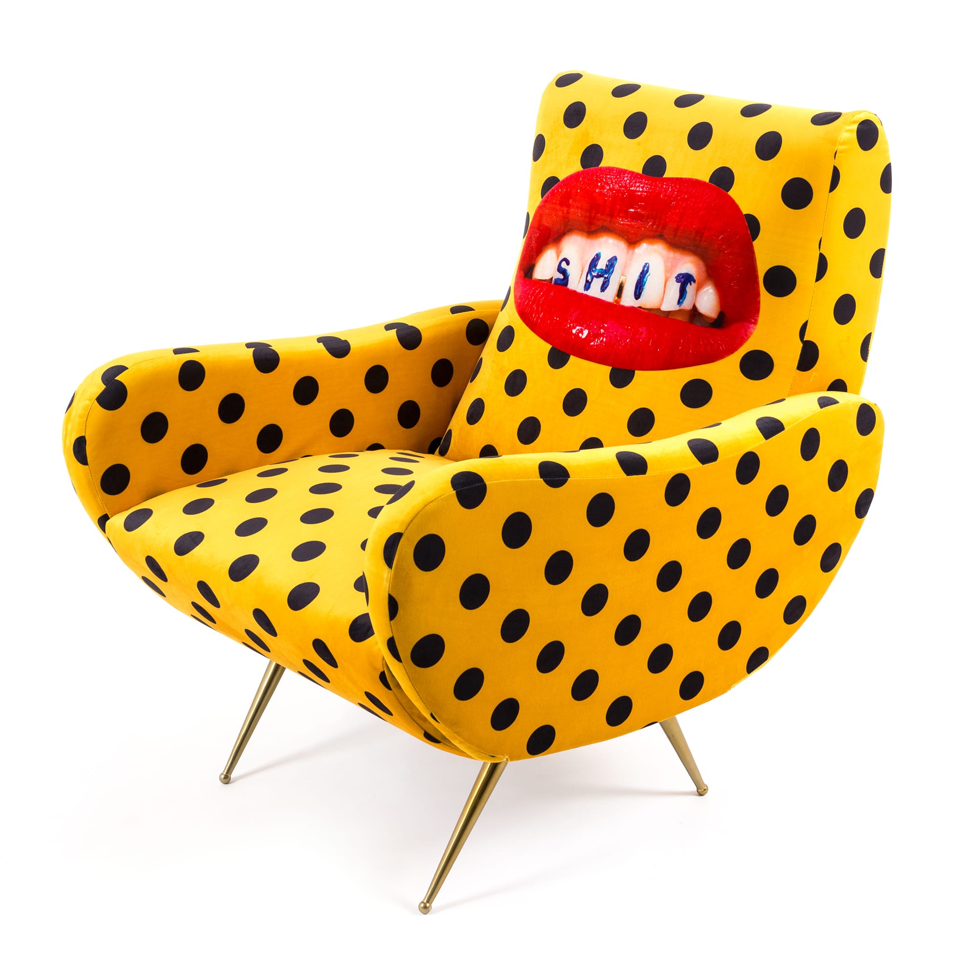 Seletti wears Toiletpaper <br> Poltrona con grafica "shit"