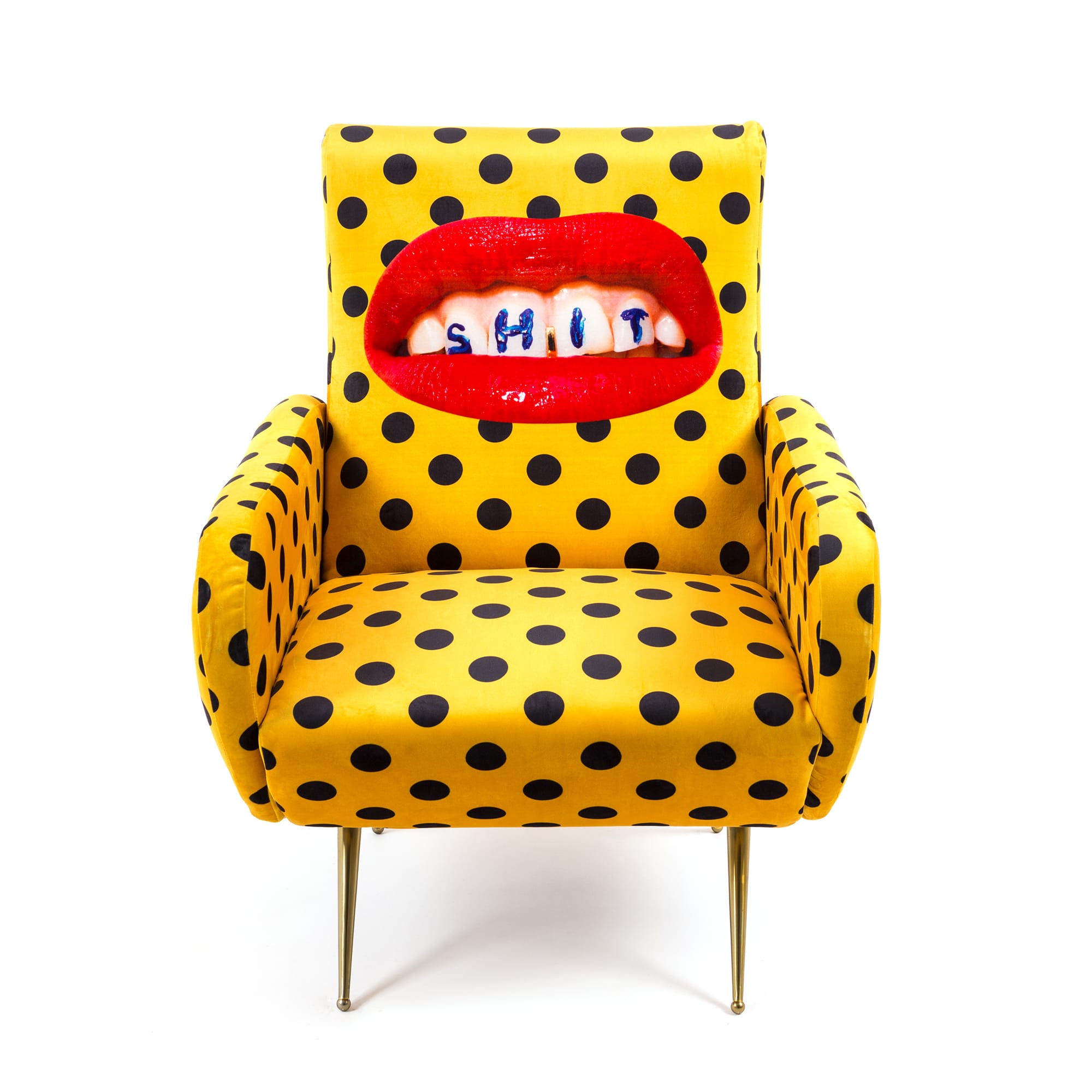 Seletti wears Toiletpaper <br> Poltrona con grafica "shit" - immagine 2