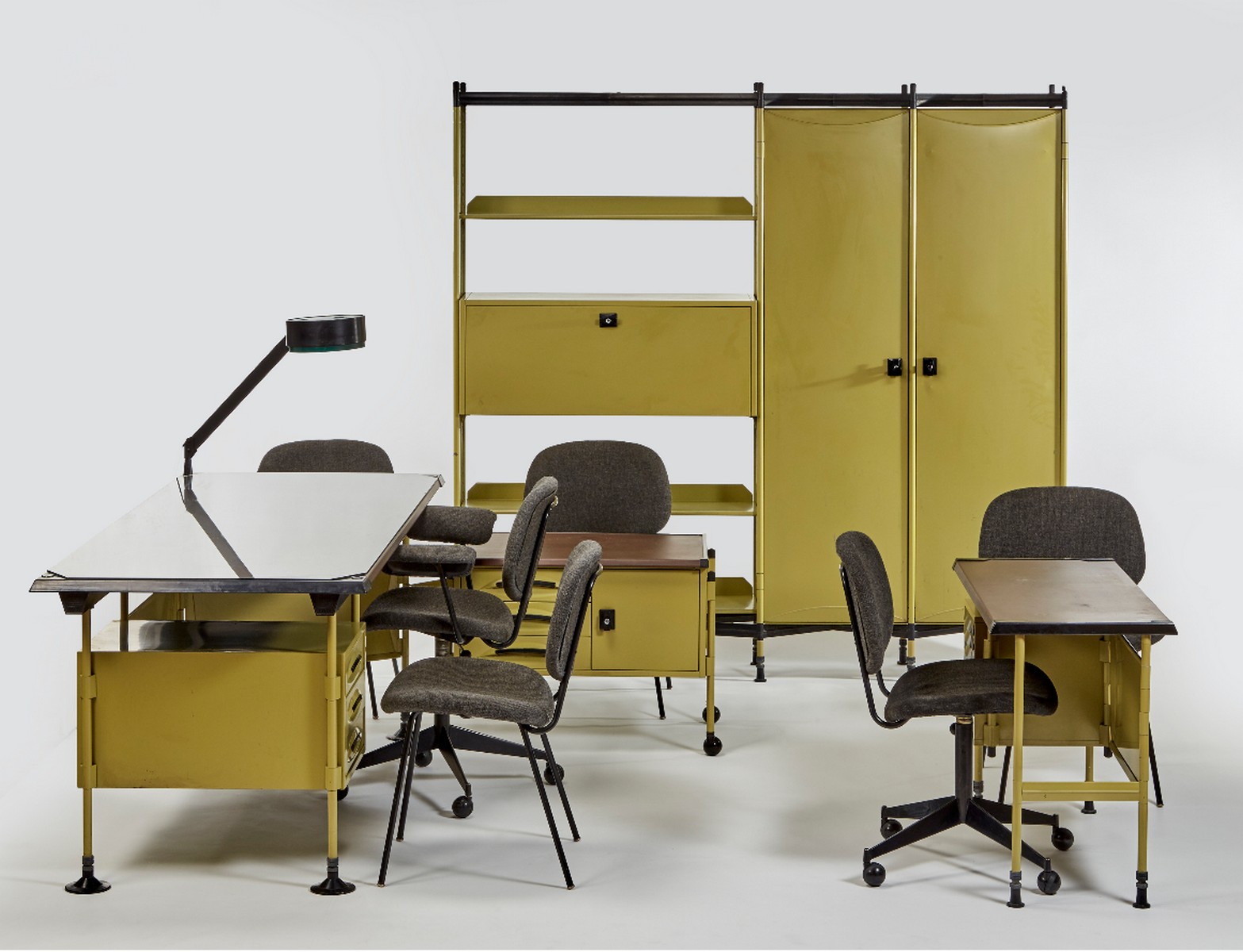 BBPR <br> Arredamento completo per ufficio, Olivetti anni 50