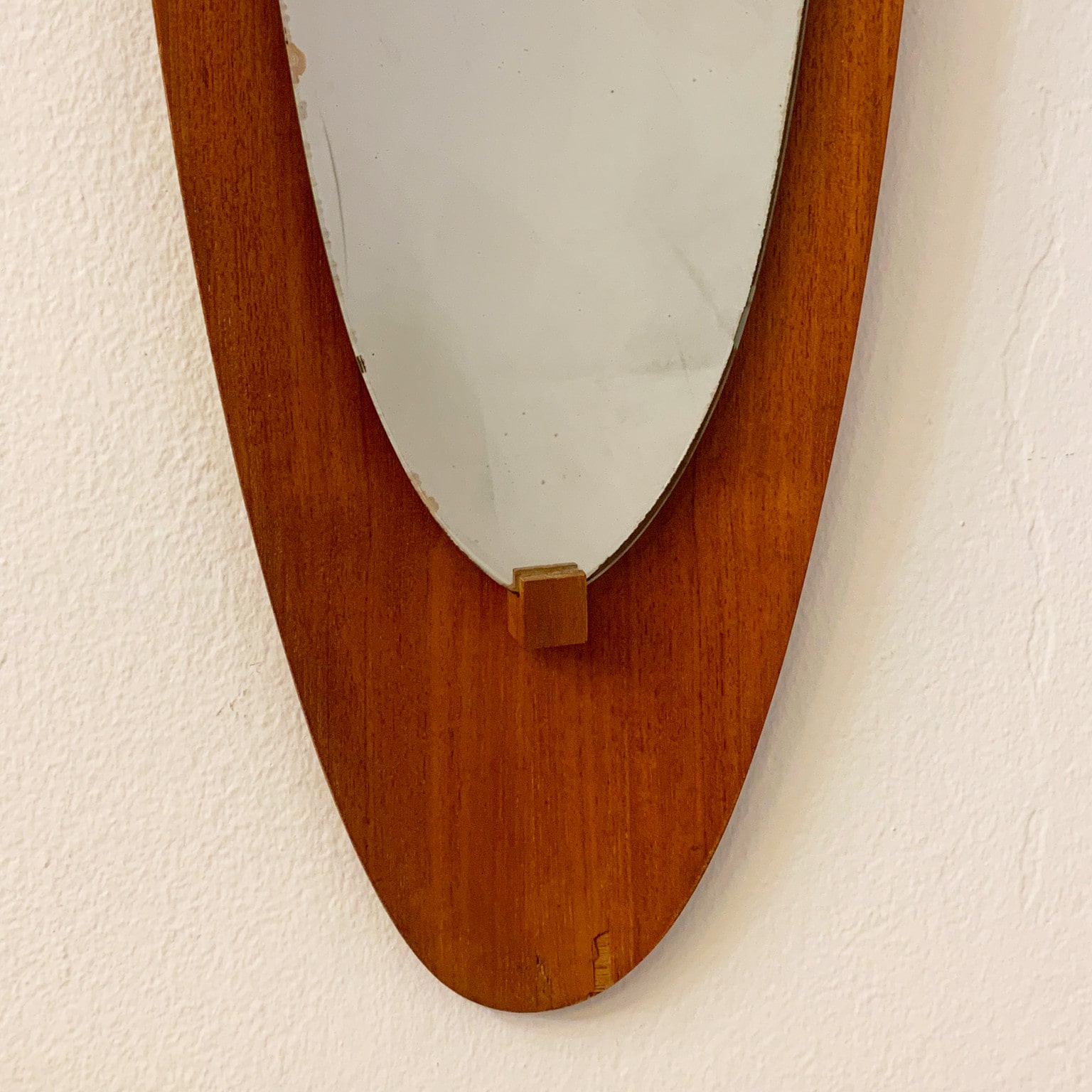 Franco Campo & Carlo Graffi per Home <br> Specchio ovale in teak anni 60 - immagine 4