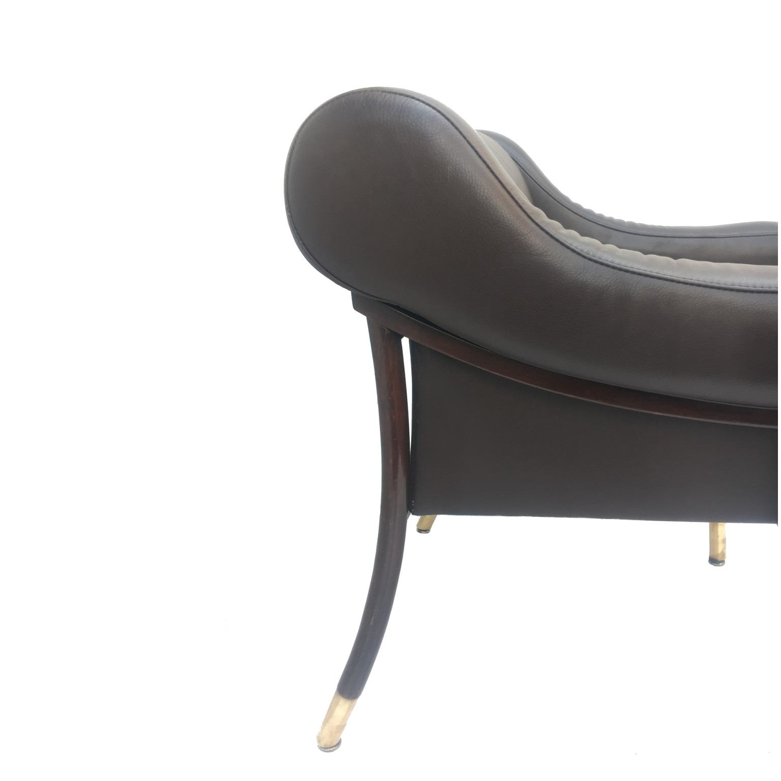 Gianfranco Frattini <br> Rara poltrona in pelle 1960 - immagine 5