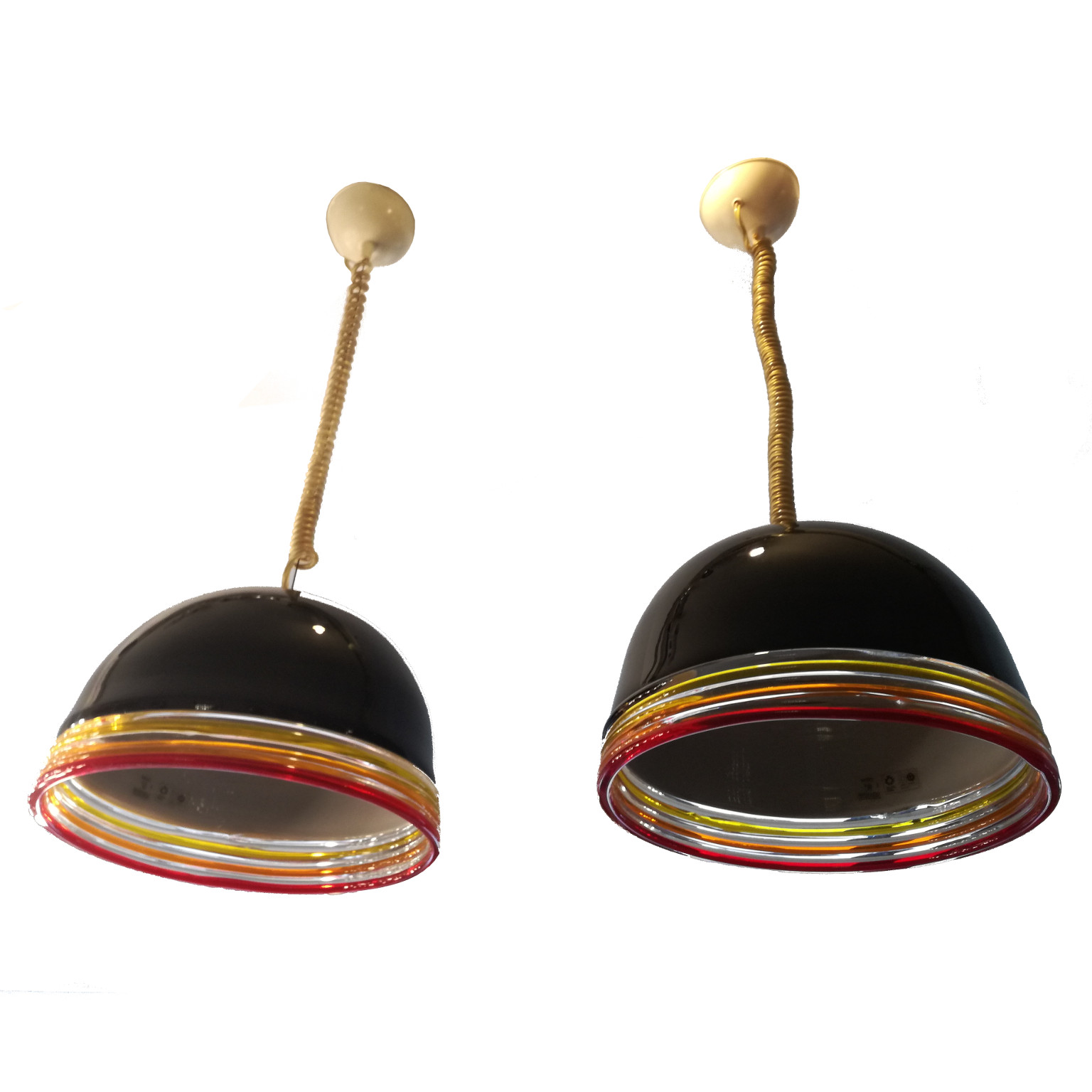 Roberto Pamio per Leucos <br> Lampada a sospensione in vetro di Murano mod. Febo (set di 2) - immagine 2