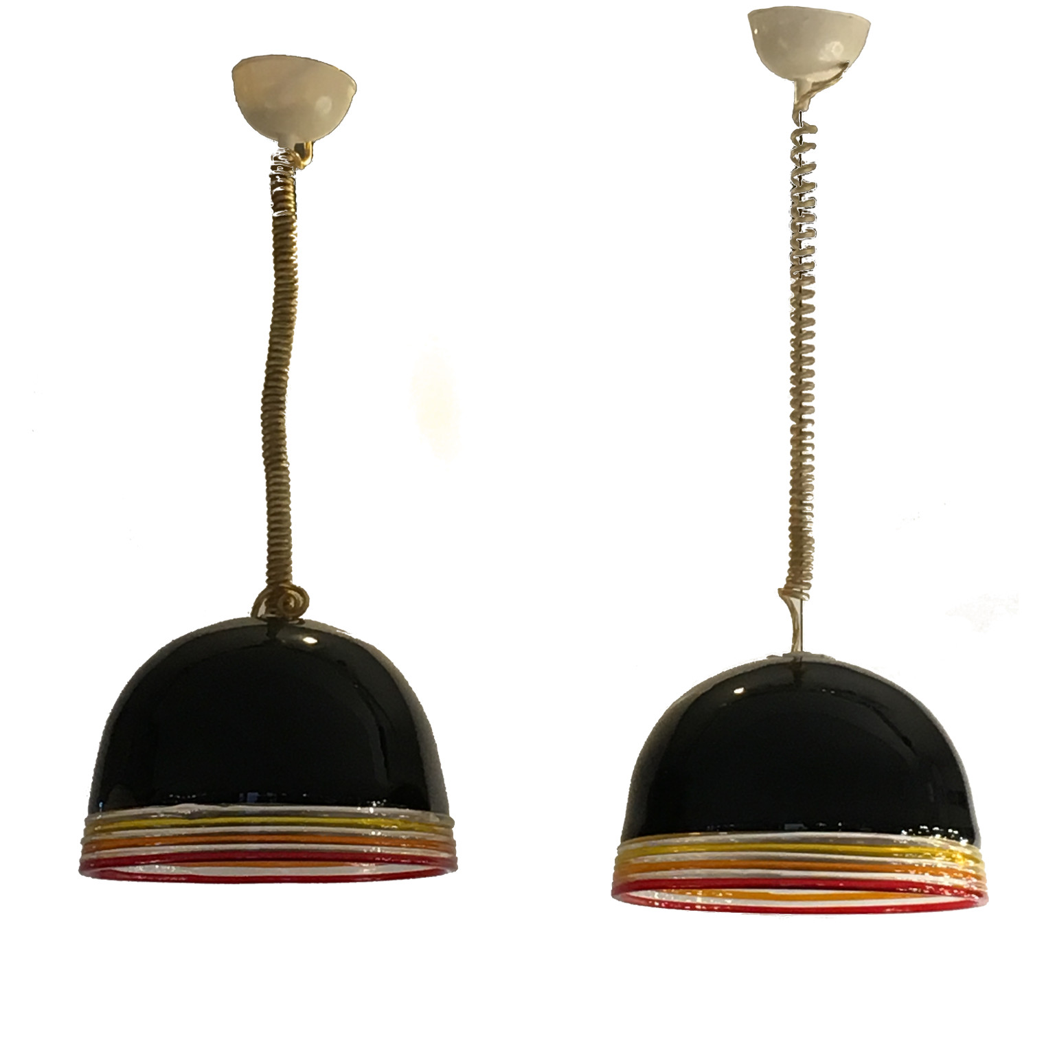 Roberto Pamio per Leucos <br> Lampada a sospensione in vetro di Murano mod. Febo (set di 2)