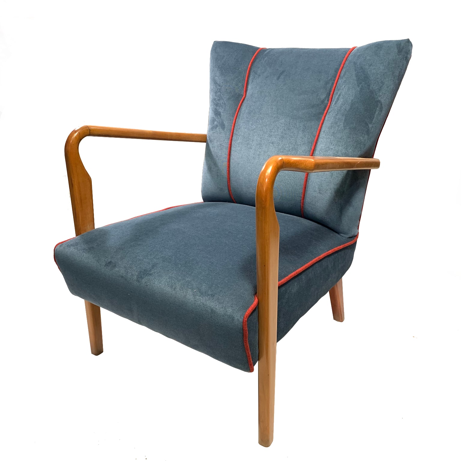 Coppia di poltrone mod. 401 <br>con poggiapiedi<br> Cassina (Ufficio Tecnico) anni 40 - immagine 3