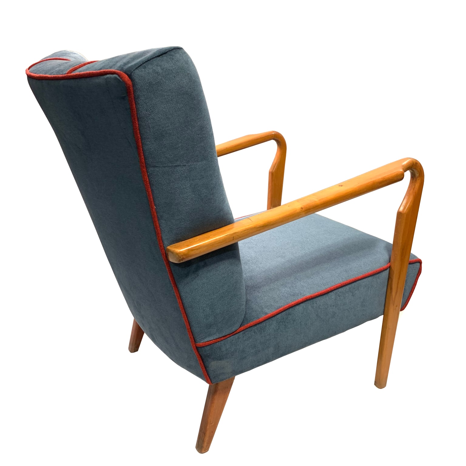Coppia di poltrone mod. 401 <br>con poggiapiedi<br> Cassina (Ufficio Tecnico) anni 40 - immagine 6