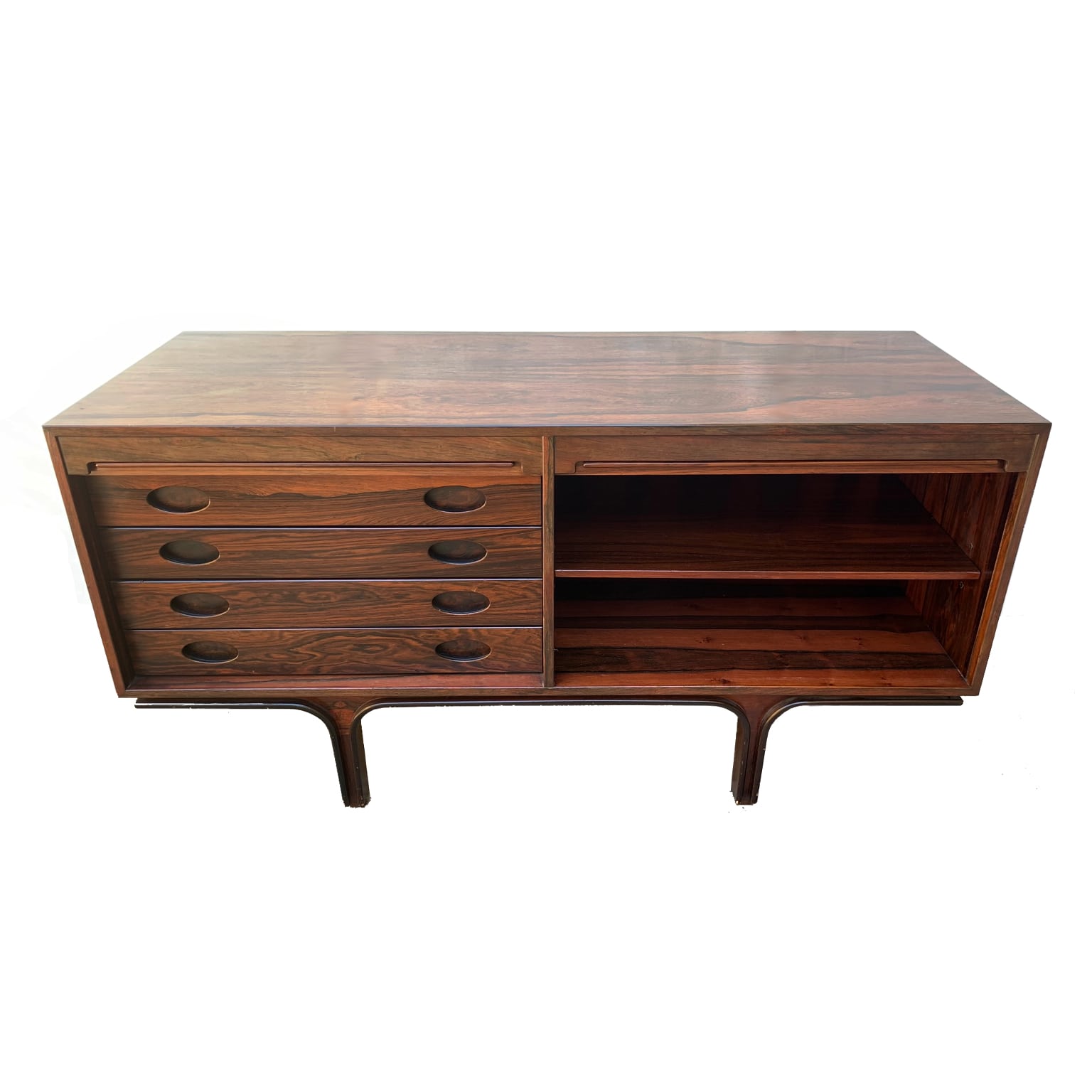 Gianfranco Frattini per Bernini <br> Credenza bassa in palissandro, 1957 - immagine 2
