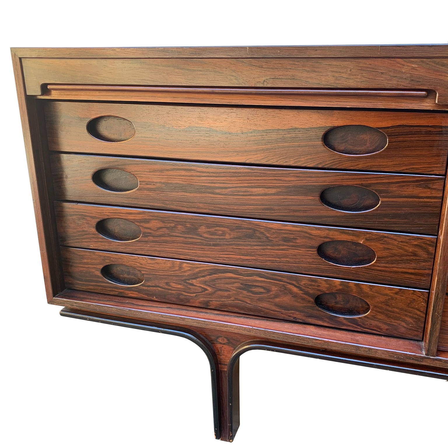 Gianfranco Frattini per Bernini <br> Credenza bassa in palissandro, 1957 - immagine 3