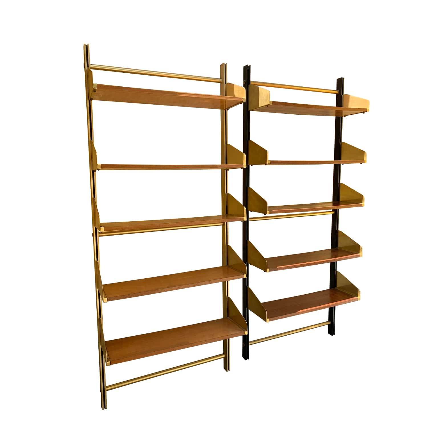 FEAL <br> Coppia di librerie a parete anni 50 - immagine 2