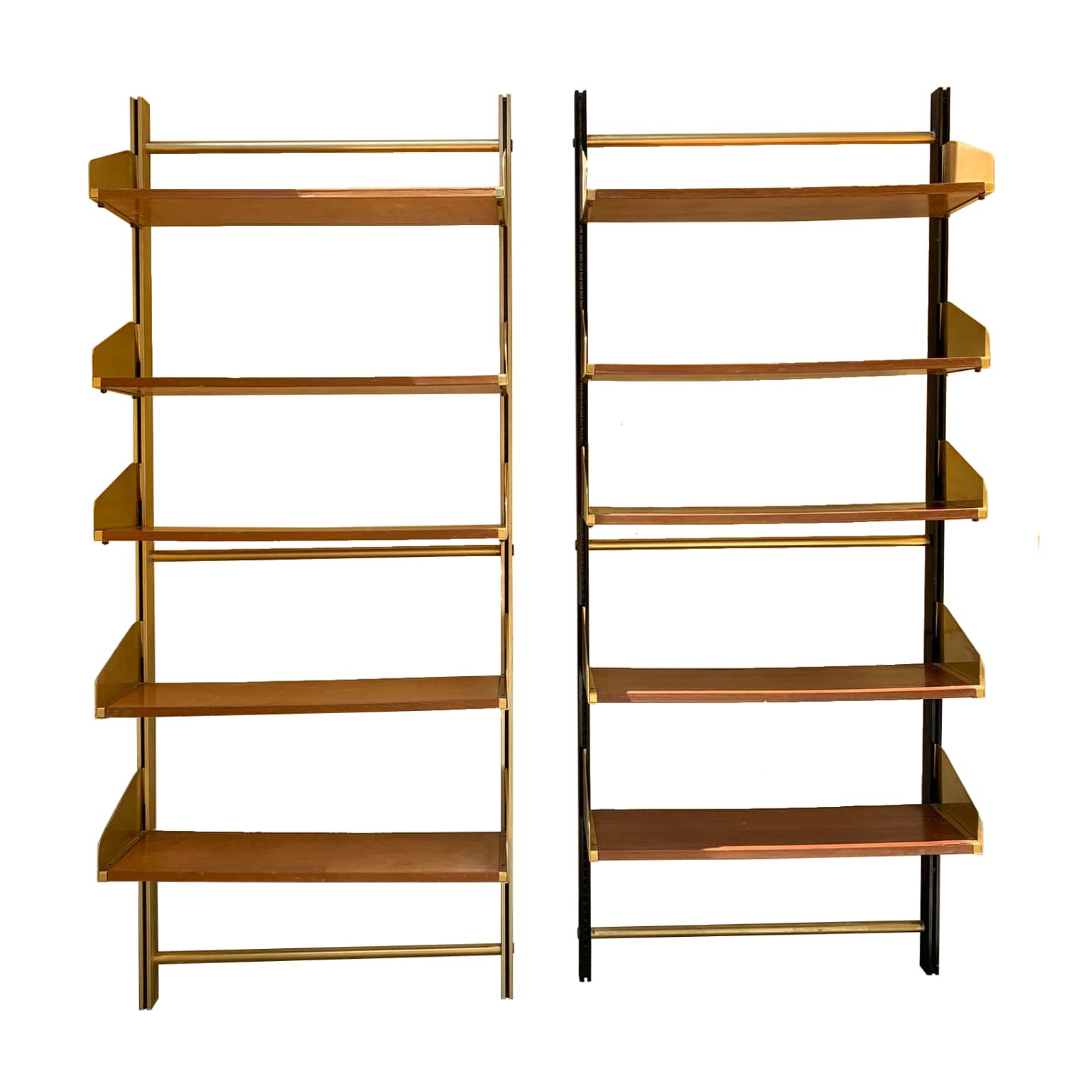 FEAL <br> Coppia di librerie a parete anni 50