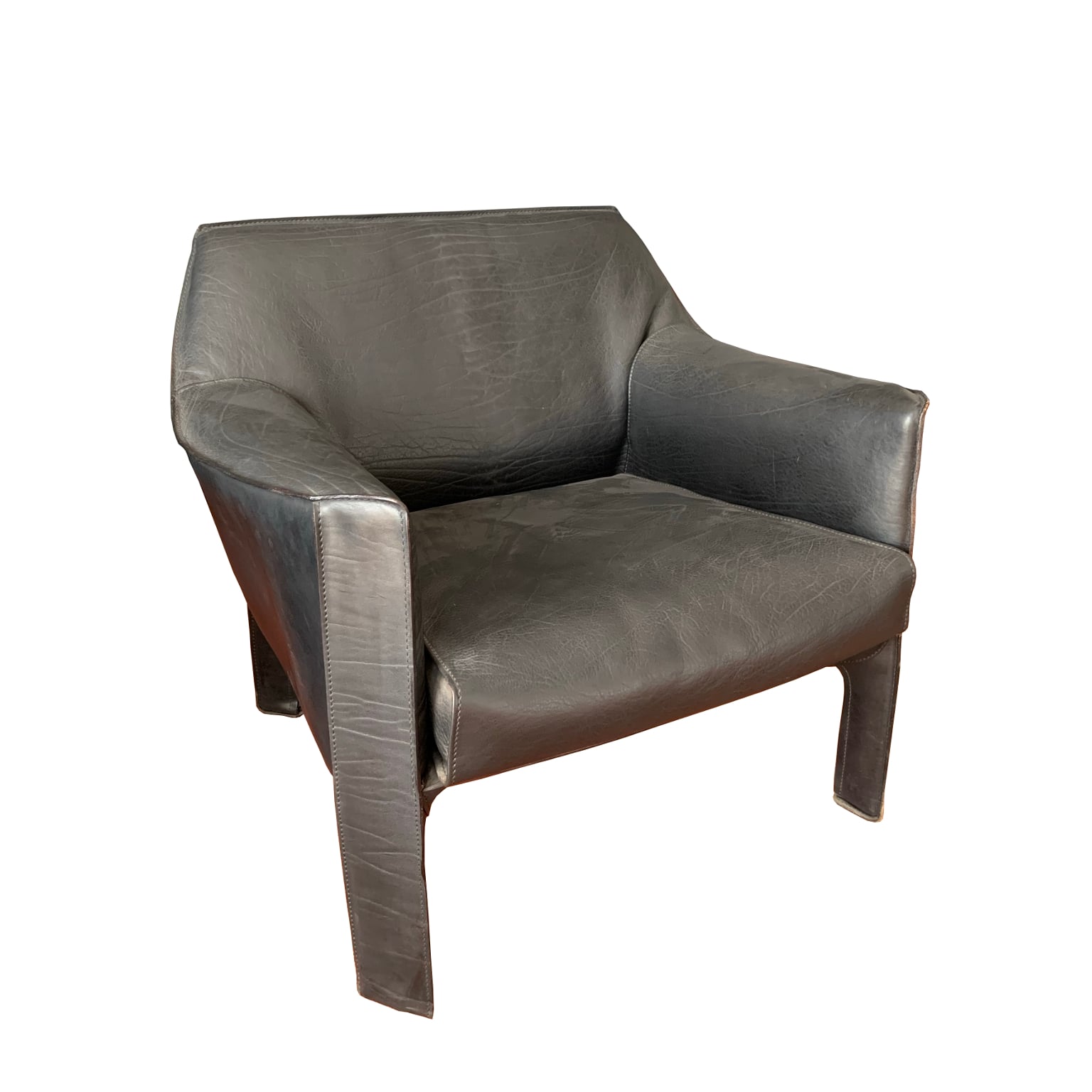 Mario Bellini per Cassina <br> Salotto in pelle mod. 415 CAB - immagine 3