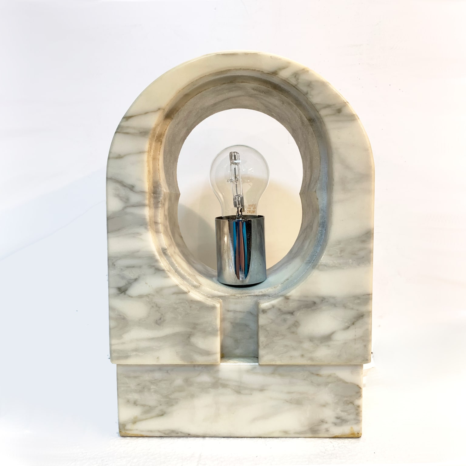Reggiani <br> Lampada da appoggio in marmo anni 60 - immagine 2
