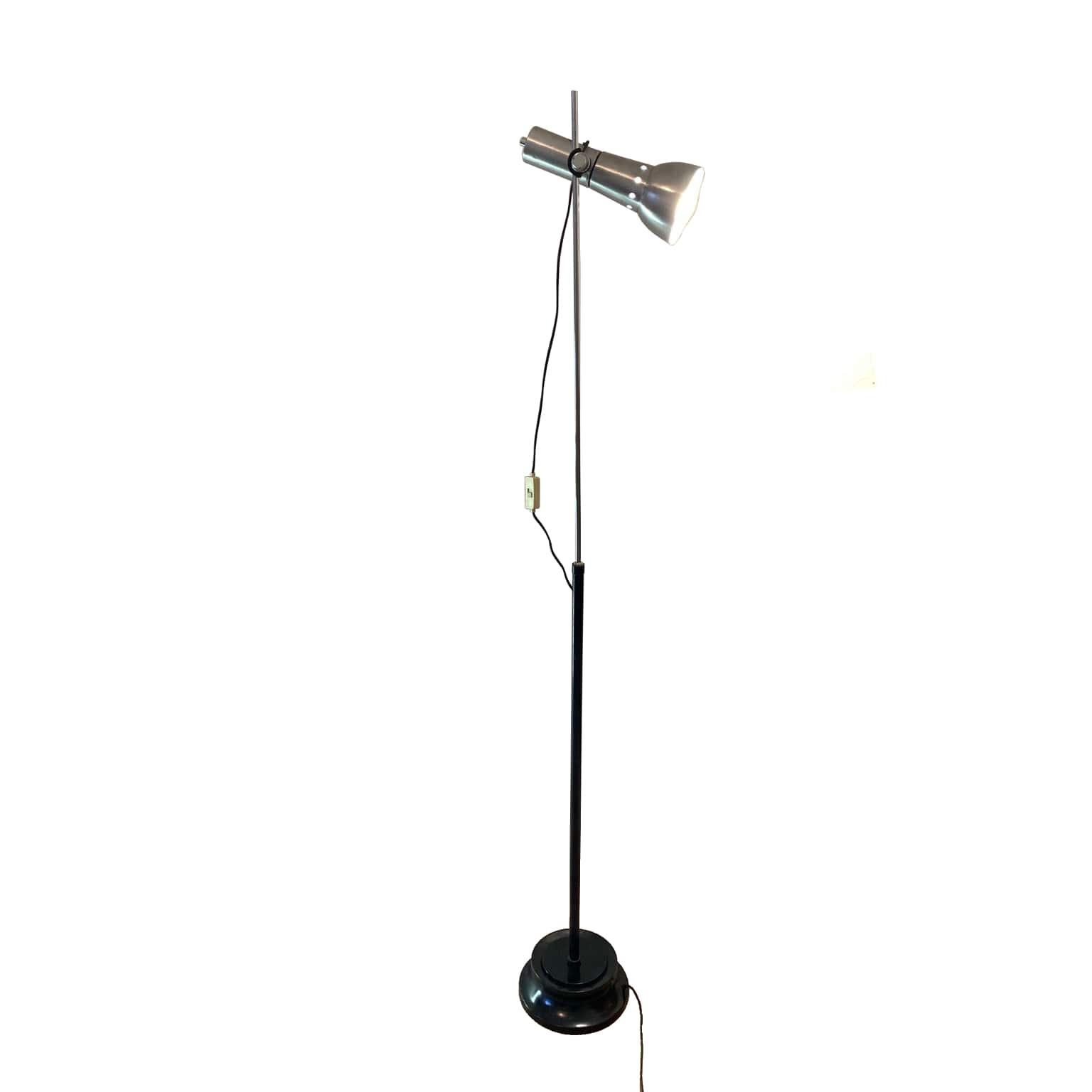 Stilnovo attr.<br> Lampada da terra con faretto orientabile anni 60