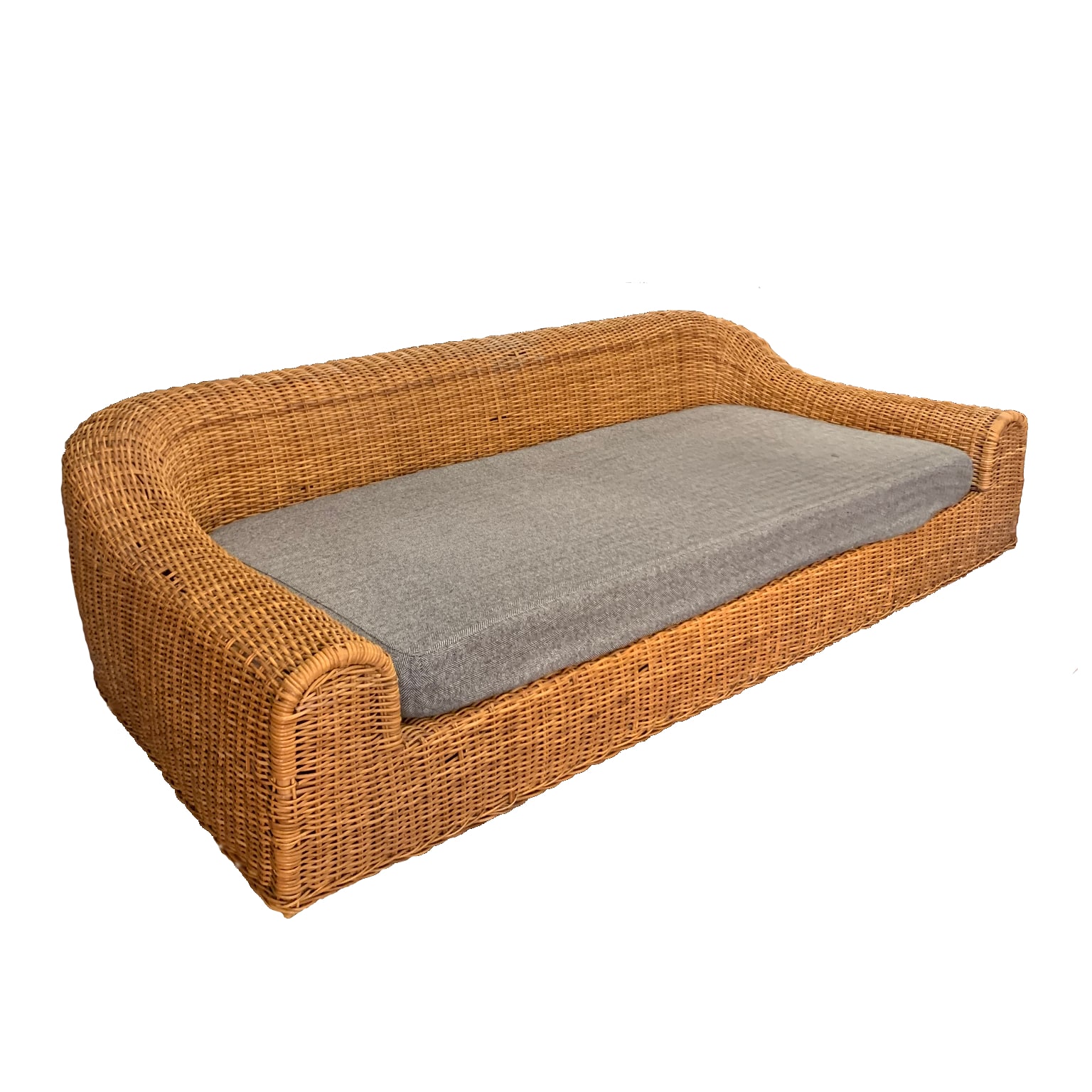 Divano vintage in vimini <br> Italia anni 70
