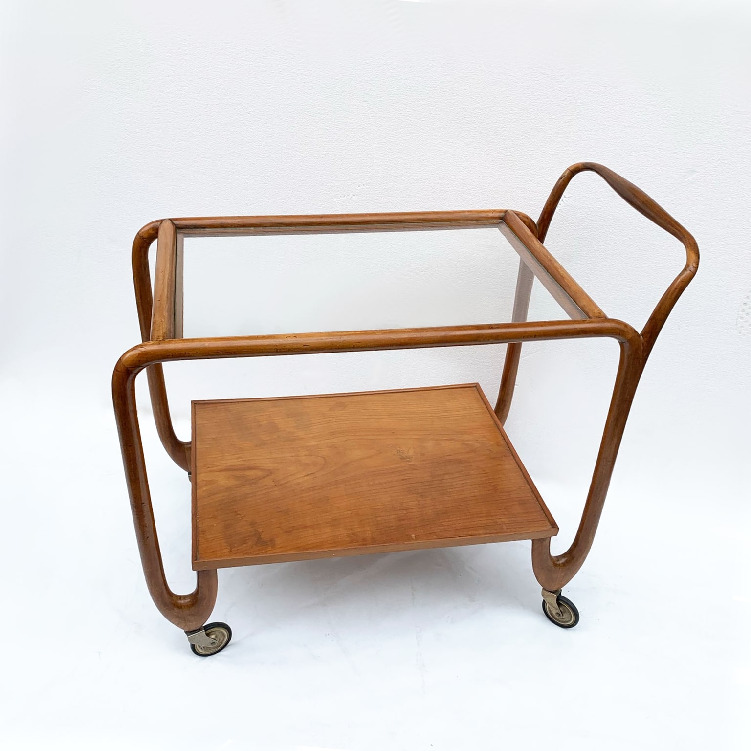 Carrello portavivande in faggio curvato <br> Italia anni 50