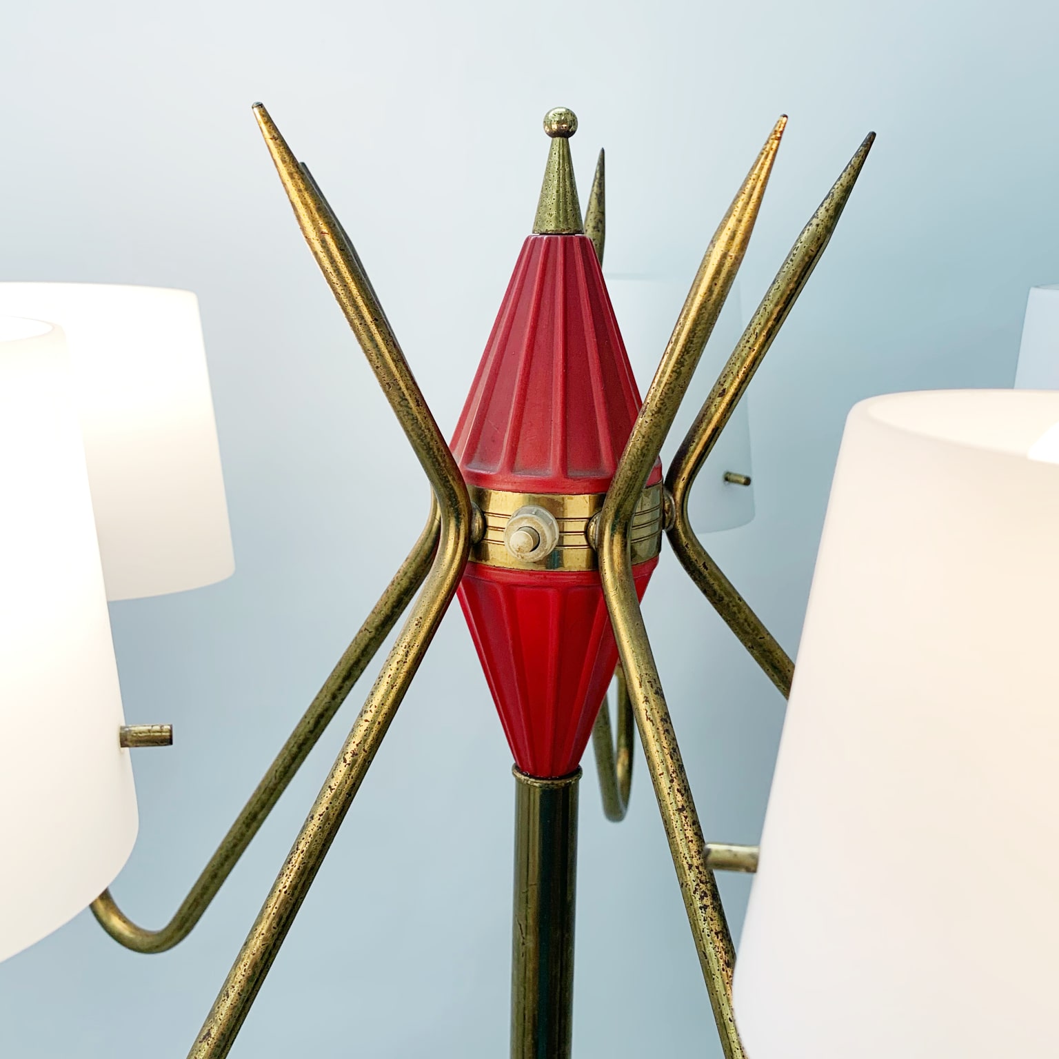 Lampada da terra a 5 luci <br> Italia anni 50 - immagine 3