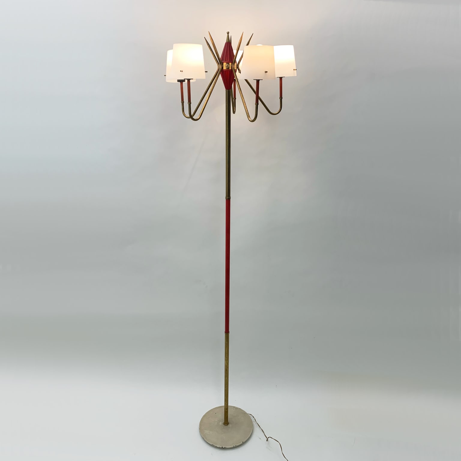 Lampada da terra a 5 luci <br> Italia anni 50 - immagine 2