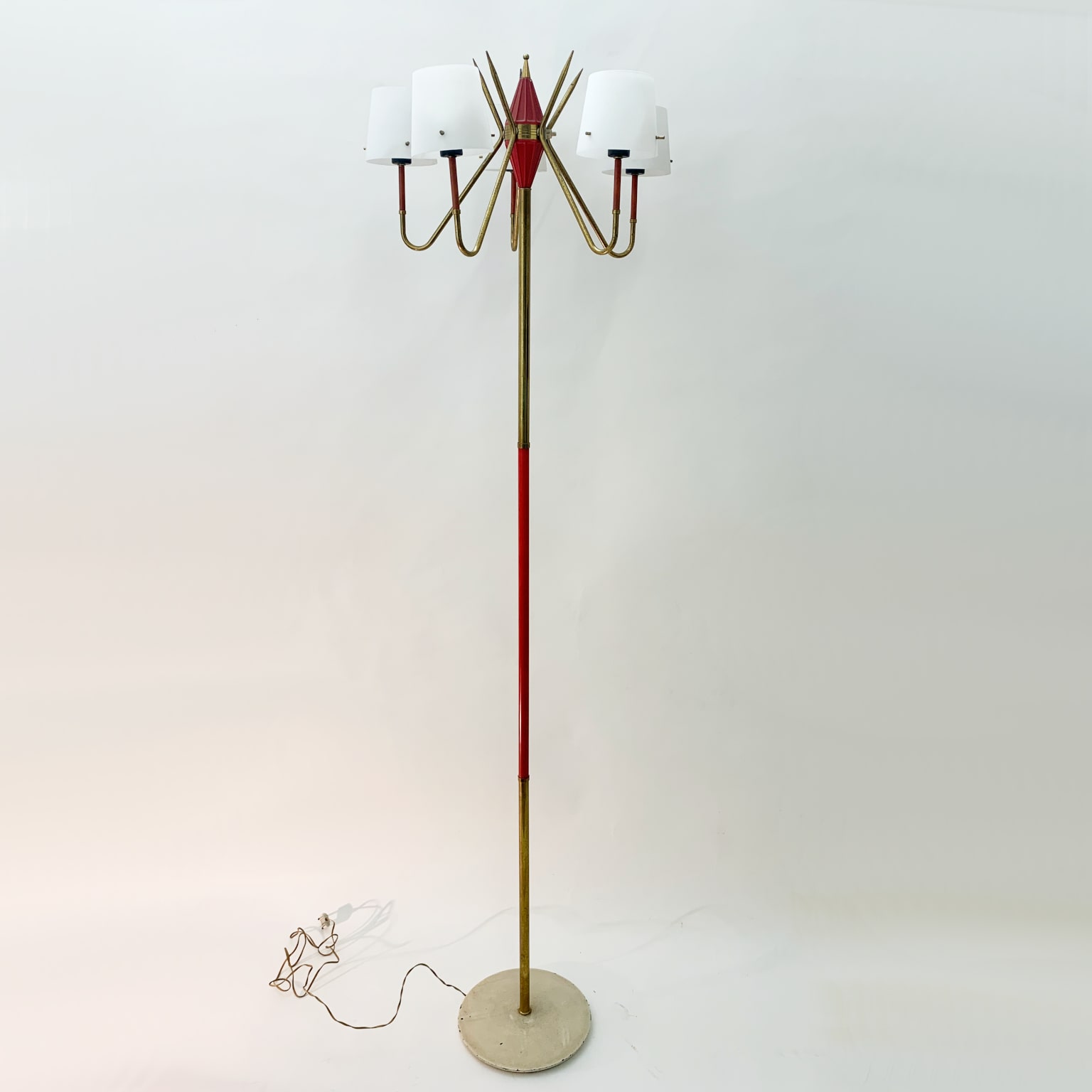 Lampada da terra a 5 luci <br> Italia anni 50