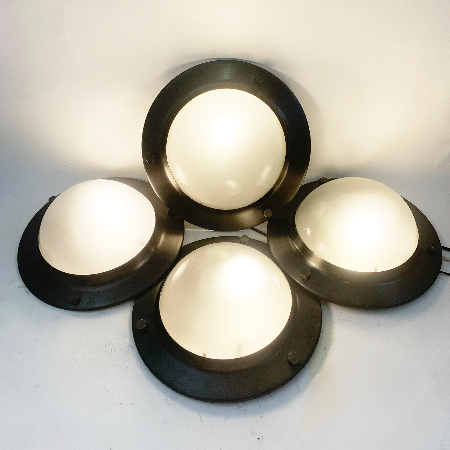 Set di 4 lampade da muro/plafoniere mod. Tommy <br> Luigi Caccia Dominioni per Azucena - immagine 6