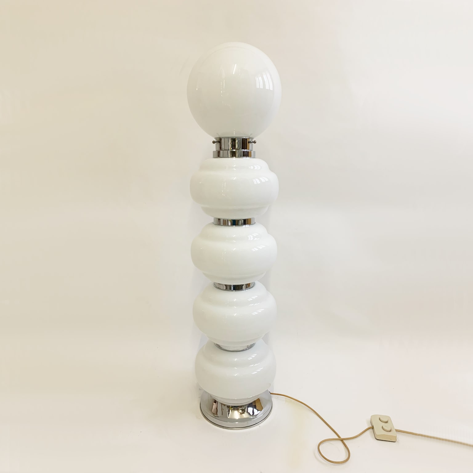 Lampada da terra in vetro anni 70 - immagine 4