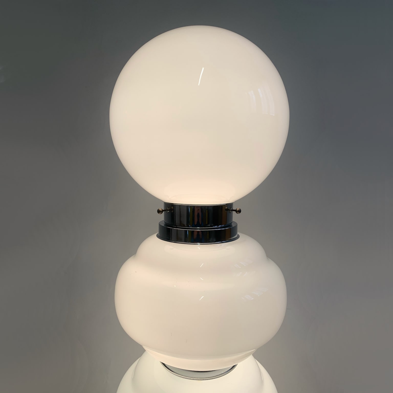 Lampada da terra in vetro anni 70 - immagine 5