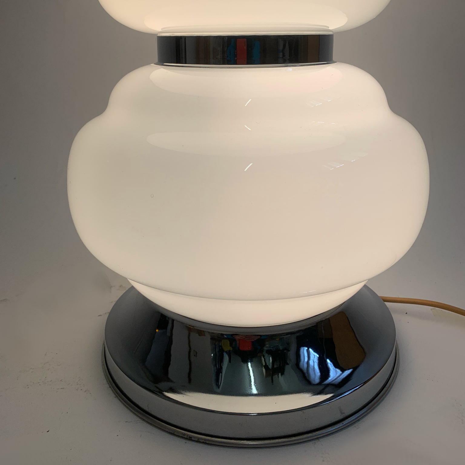 Lampada da terra in vetro anni 70 - immagine 6