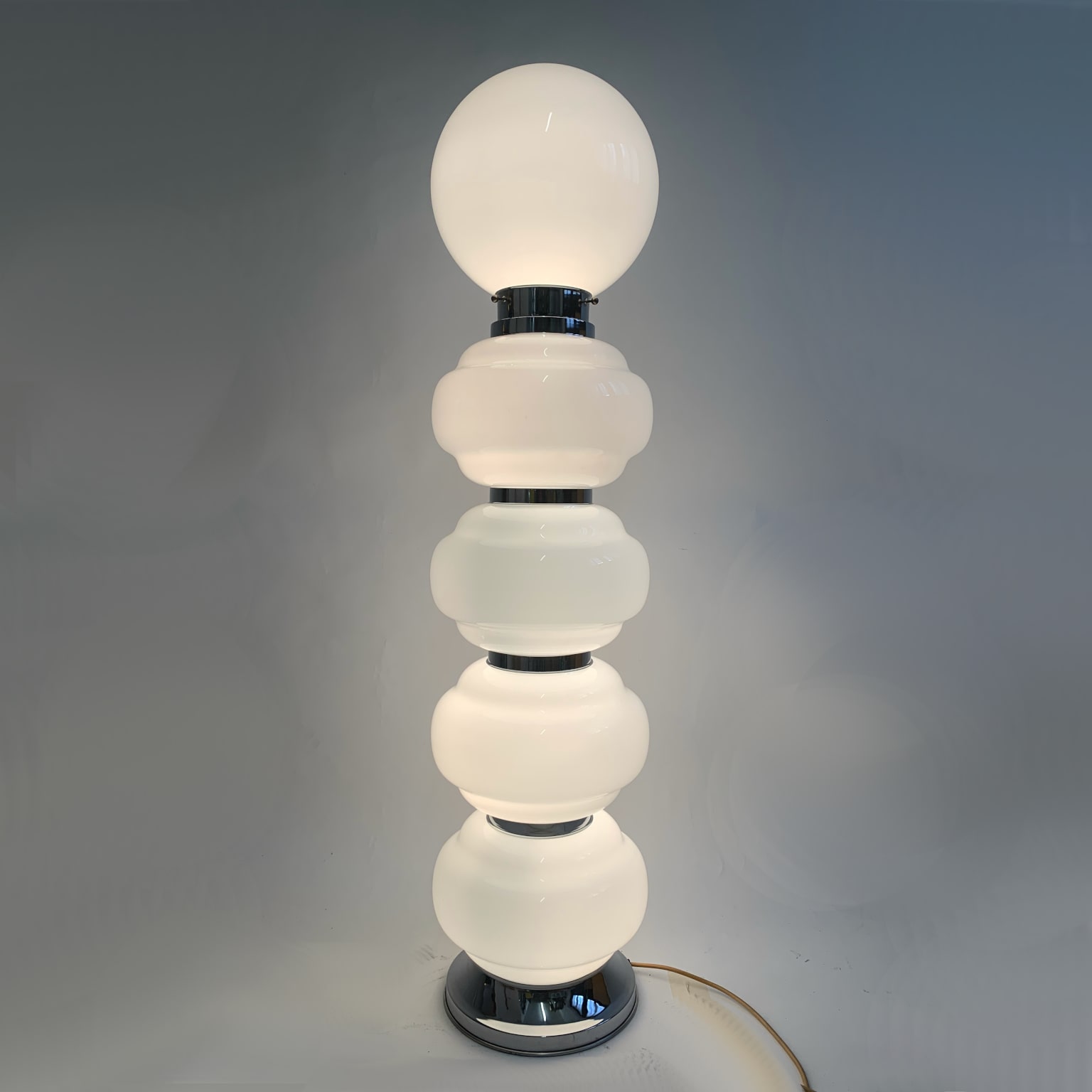 Lampada da terra in vetro anni 70 - immagine 8