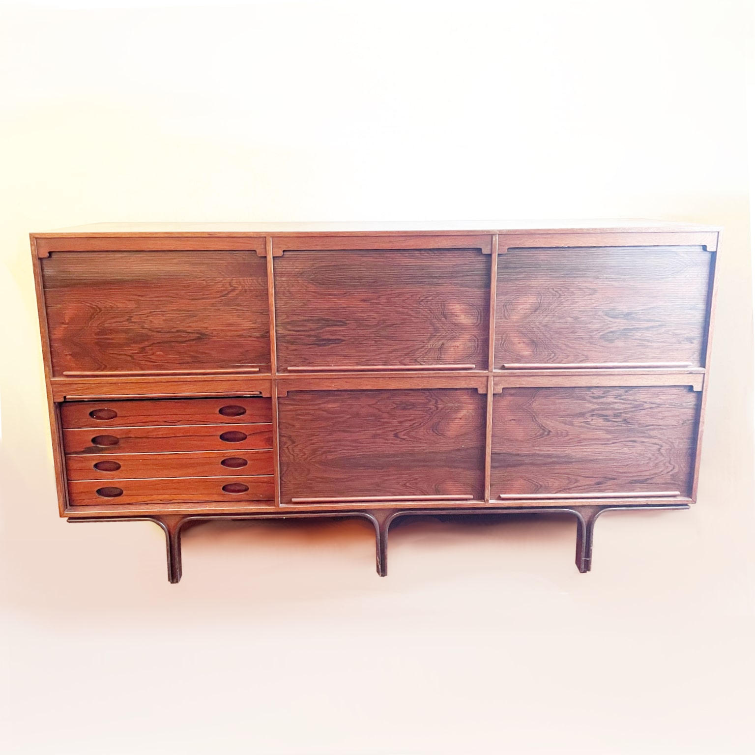 Gianfranco Frattini per Bernini <br> Credenza alta in palissandro, 1957 - immagine 9