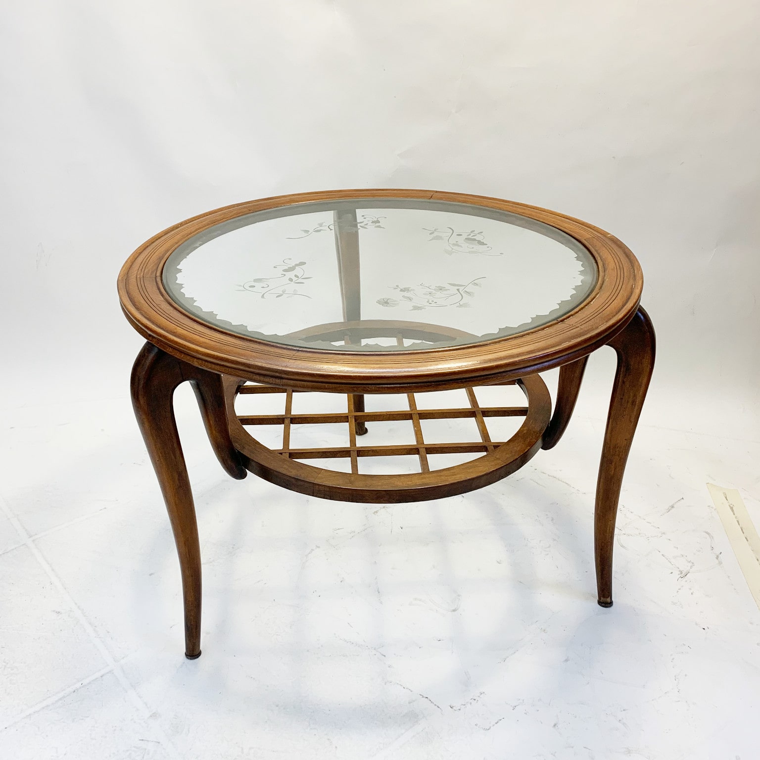 Tavolino da salotto anni 50 <br> nello stile di Paolo Buffa - immagine 2
