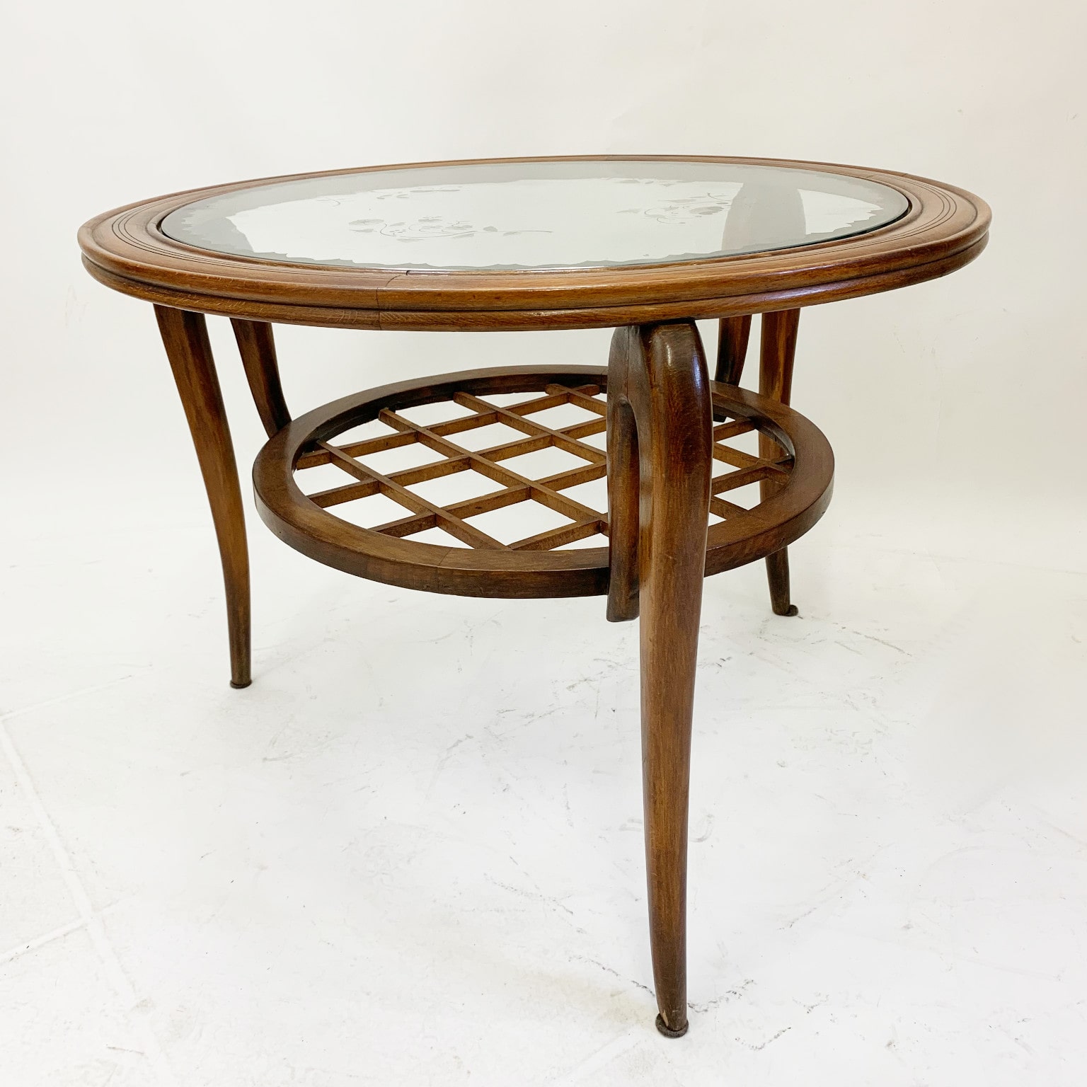 Tavolino da salotto anni 50 <br> nello stile di Paolo Buffa - immagine 4