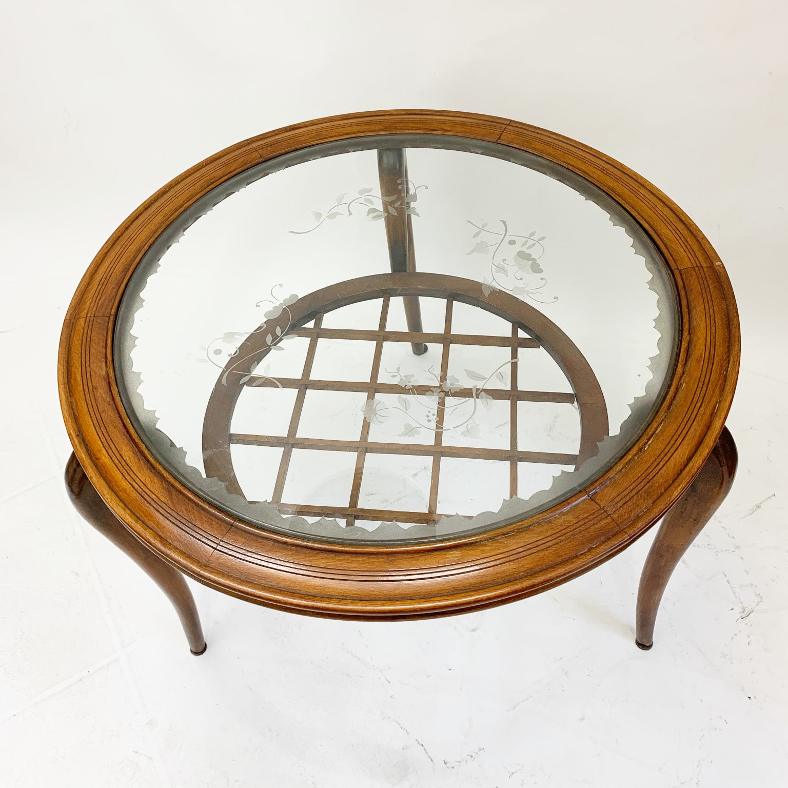 Tavolino da salotto anni 50 <br> nello stile di Paolo Buffa - immagine 5
