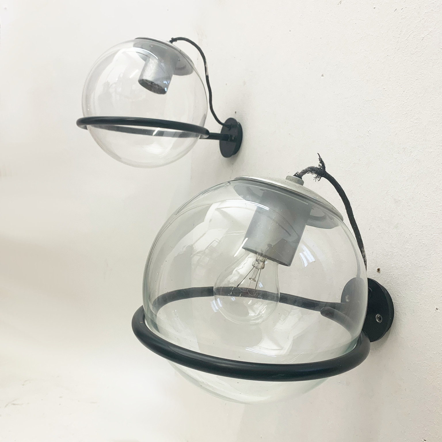 Gino Sarfatti per Arteluce <br> Coppia di applique mod. 238/1