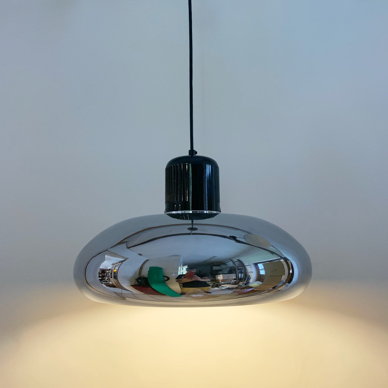 Gae Aulenti e Livio Castiglioni per Stilnovo <br> Lampada a sospensione mod. Trepiù, 1972 - immagine 2