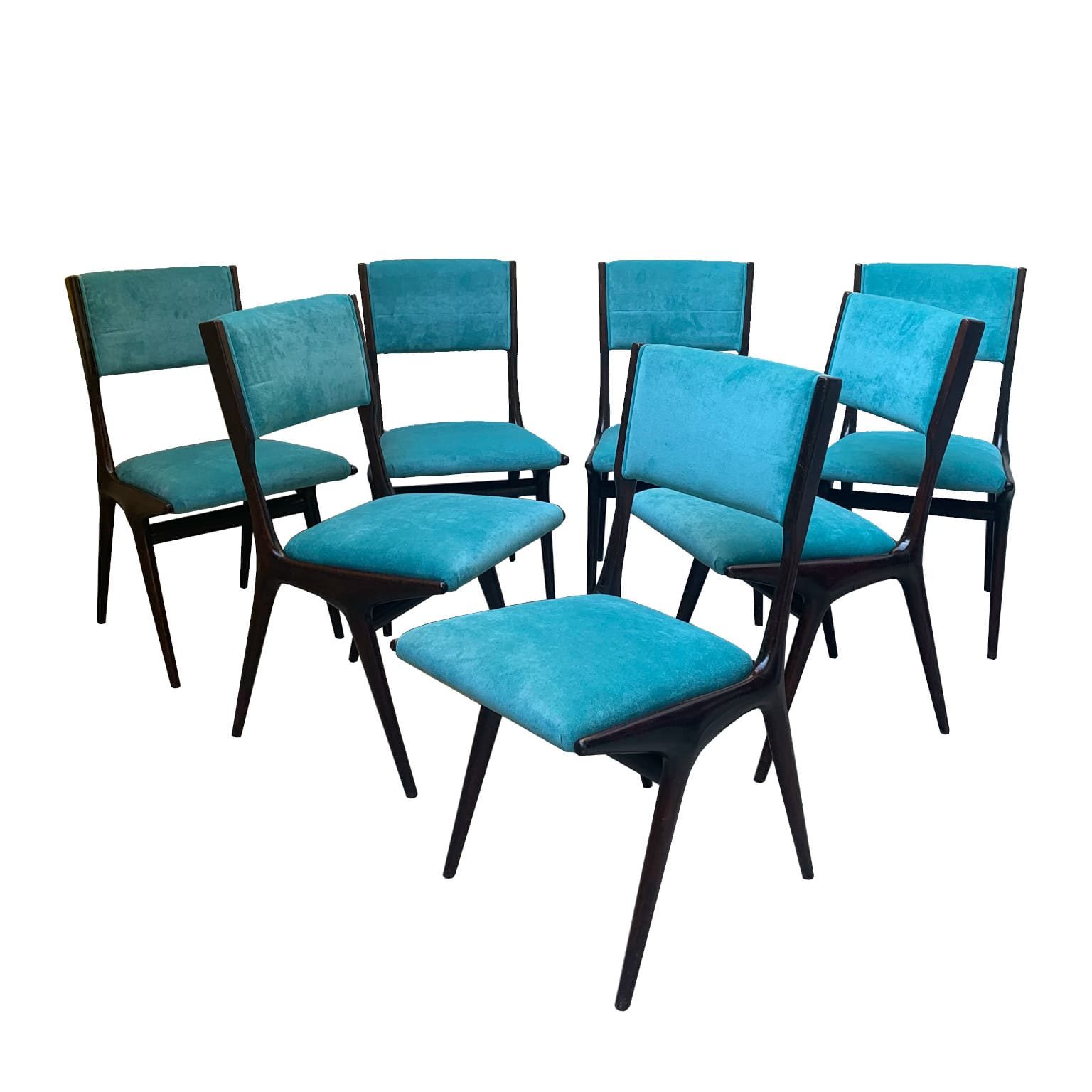 Carlo de Carli per Cassina <br> Gruppo di 7 sedie mod. 634 anni 50 - immagine 2