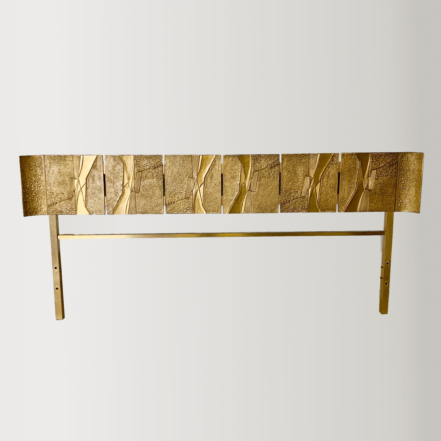 Luciano Frigerio <br> Letto matrimoniale in ottone con anni 70 - immagine 2
