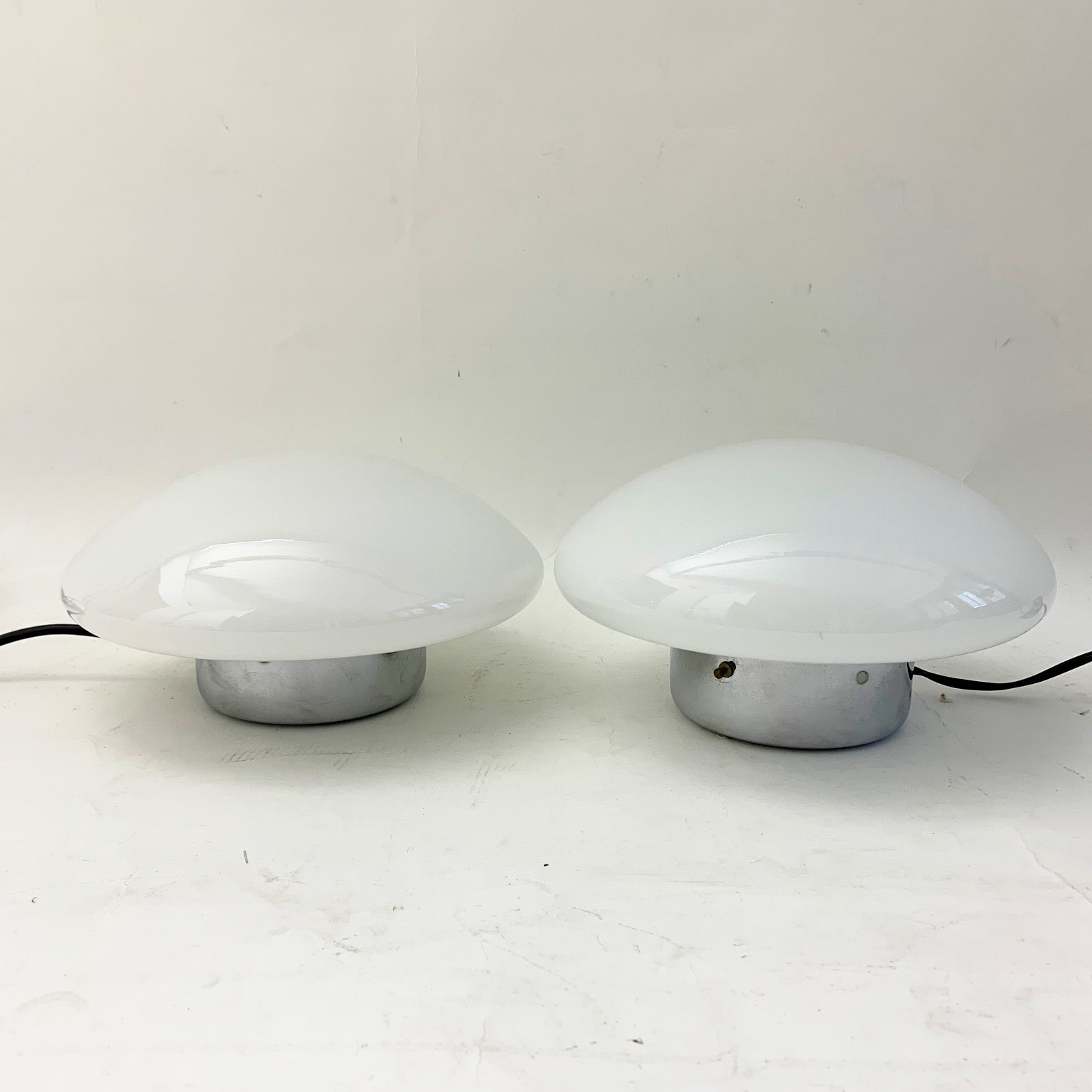 Sergio Mazza per Quattrifolio Coppia di lampade mod. Magnolia anni 70 - immagine 3