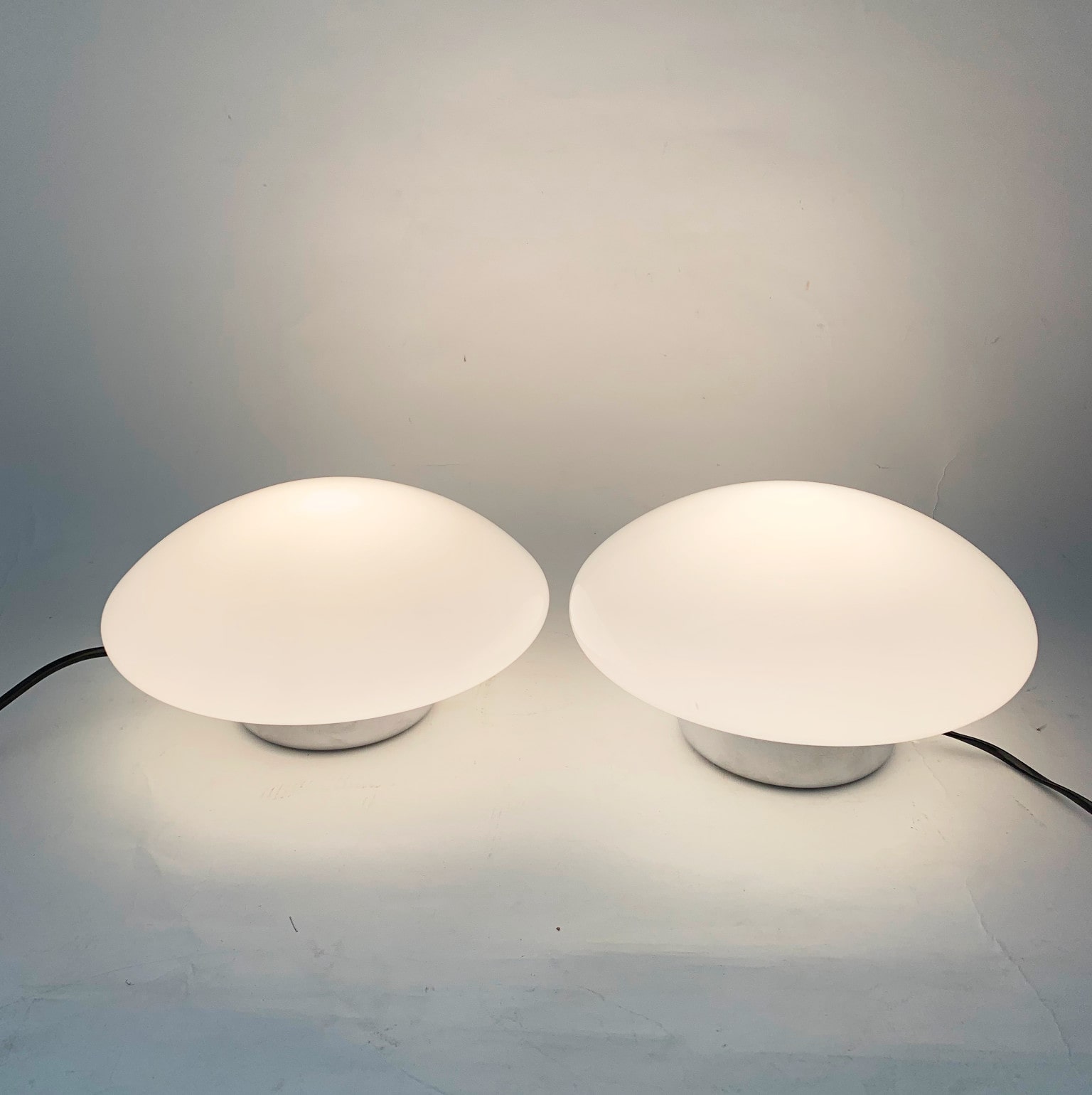 Sergio Mazza per Quattrifolio Coppia di lampade mod. Magnolia anni 70 - immagine 4
