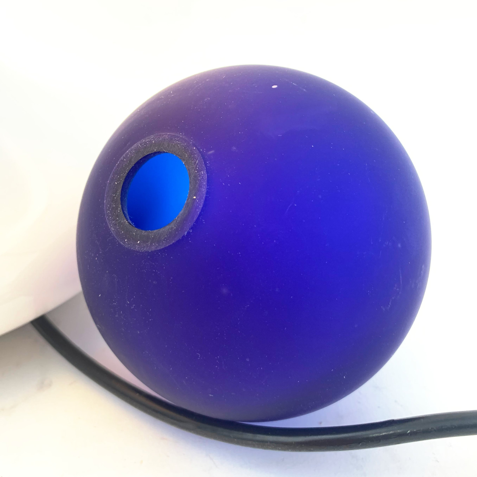 Lampada da appoggio in vetro con sfere colorate <br> Murano, anni 80 - immagine 11