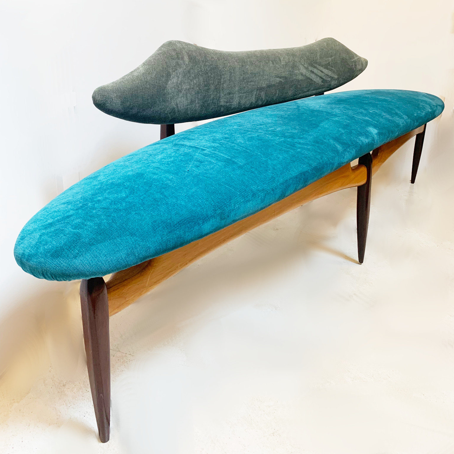 Panca imbottita "tavola da surf" <br> Cantù anni 50 - immagine 2