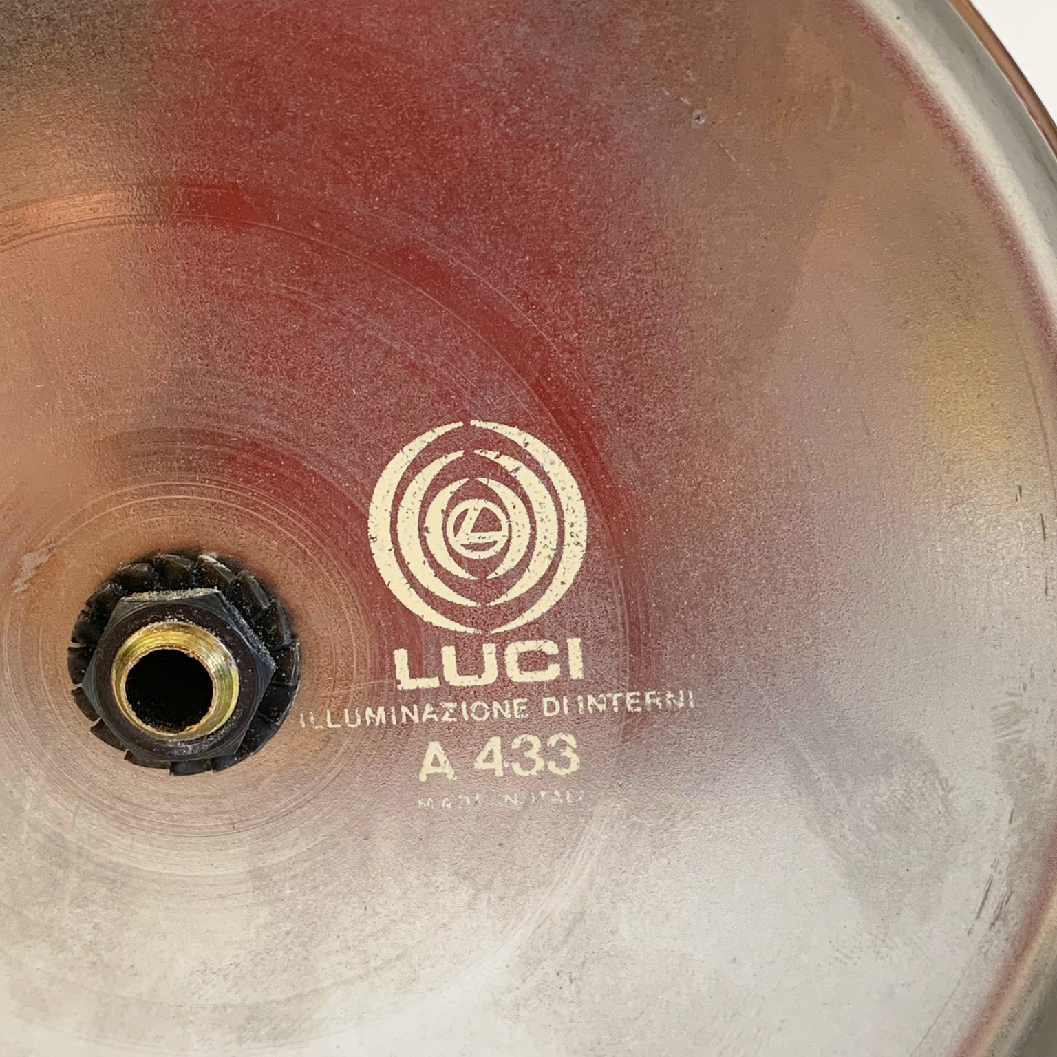 Coppia di faretti da muro mod. A433 <br> Luci Milano anni 70 - immagine 8