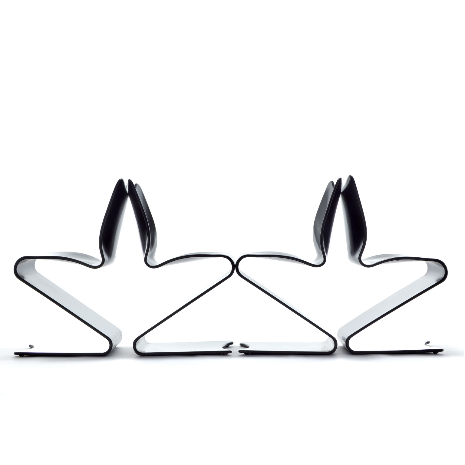 Verner Panton <br> Gruppo di 4 sedie mod. 275 S-chair, anni 60 - immagine 3