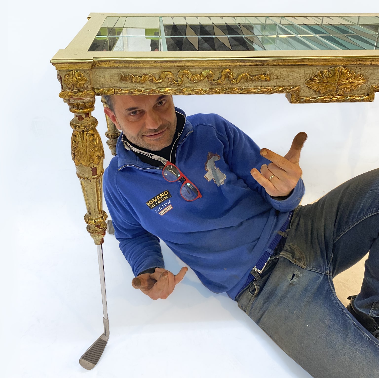 BACKGAMMON <br> Tavolino pezzo unico <br> by Giampiero Romanò - immagine 5