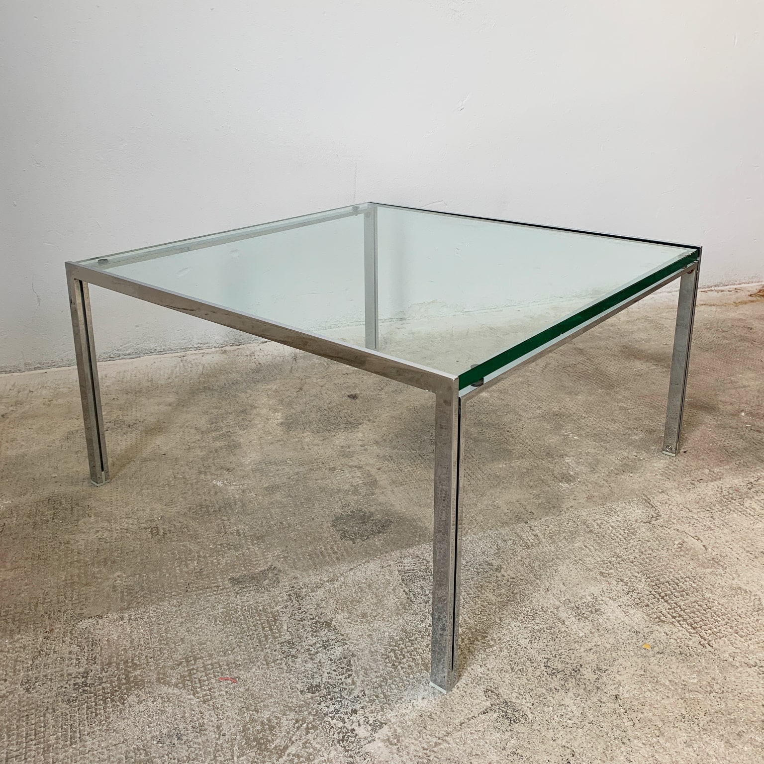 Ross Littell per ICF <br> Tavolino quadrato mod. Luar anni 70 - immagine 2