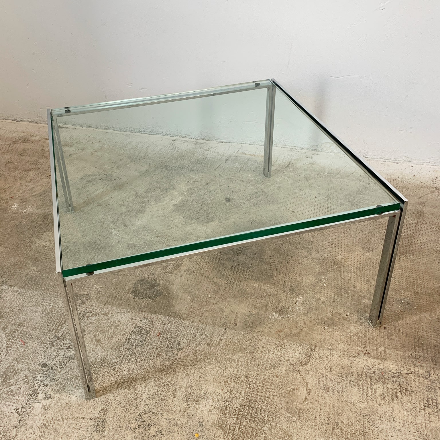 Ross Littell per ICF <br> Tavolino quadrato mod. Luar anni 70 - immagine 4