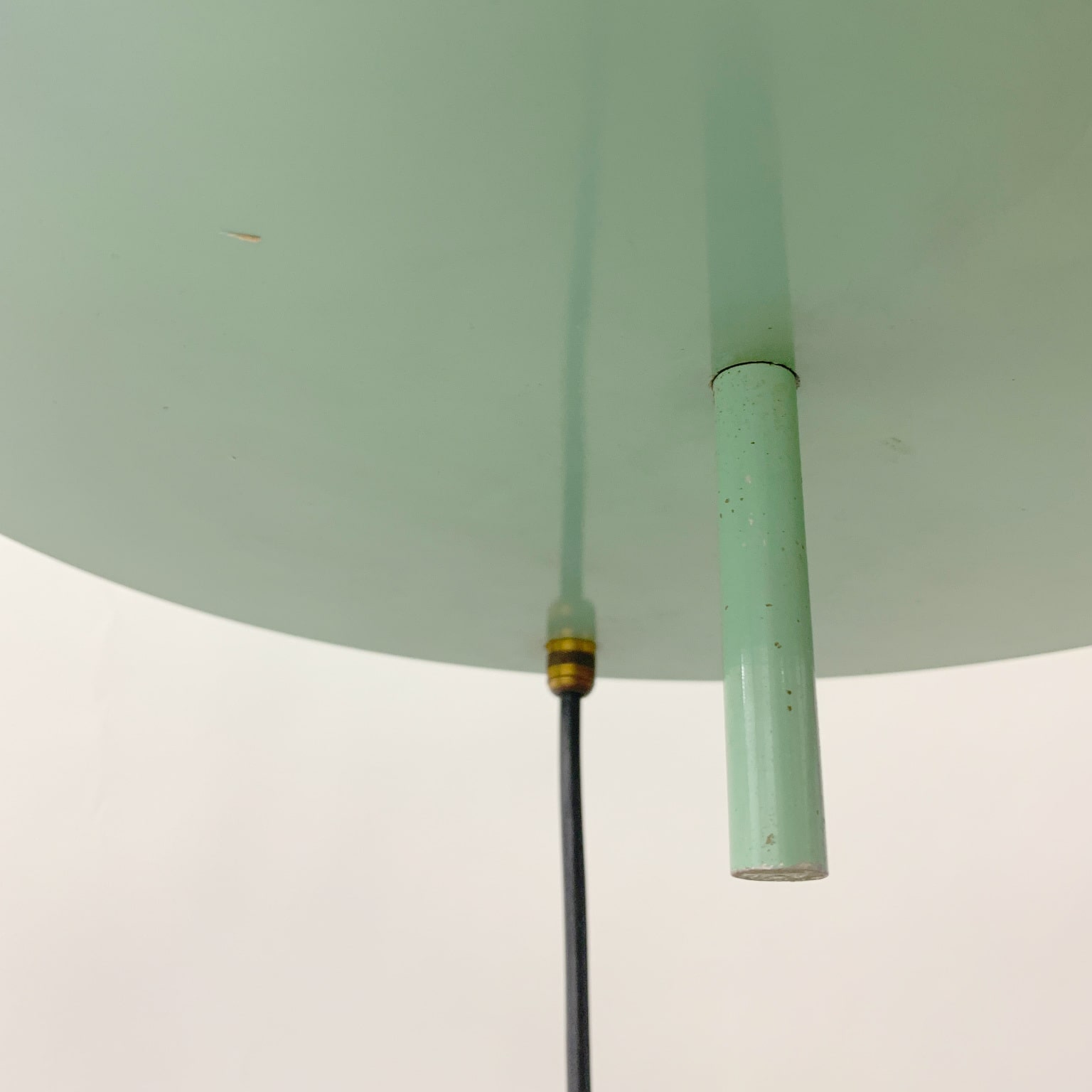 Lampadario anni 50 con 3 vetri pendenti - immagine 11