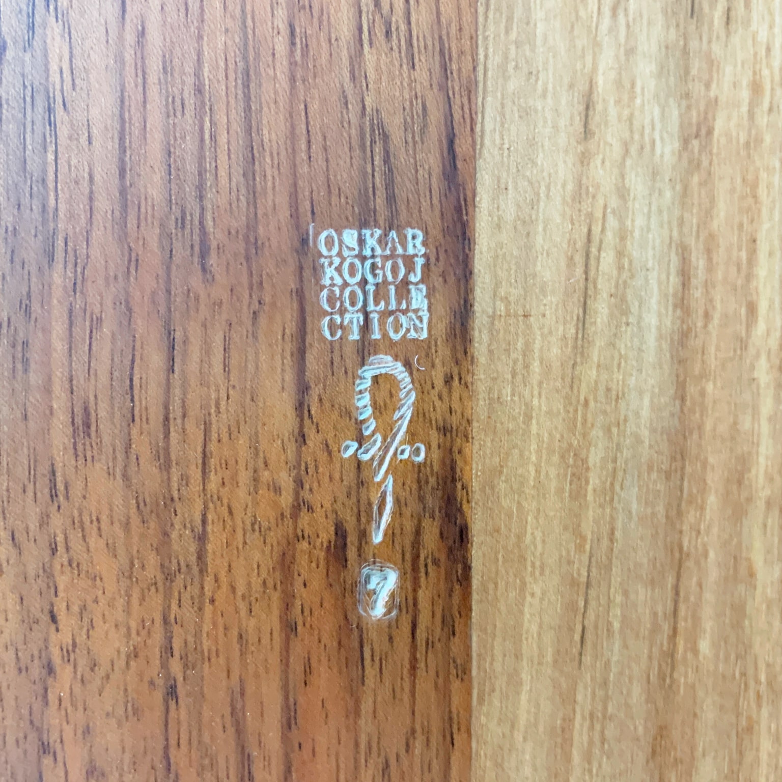 Oskar Kogoj <br> Grande tavolo in legno e vetro anni 70 - immagine 5