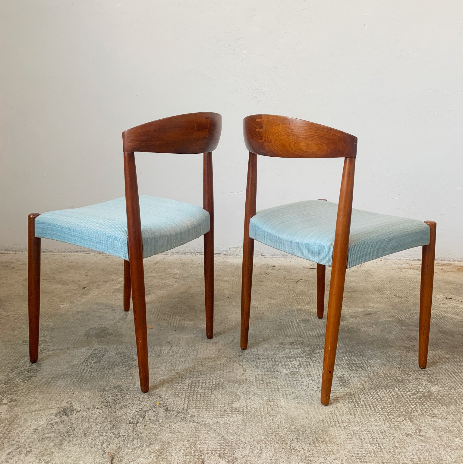 Knud Andersen per JCA Jensen <br> Gruppo di 5 sedie in teak, 1960 - immagine 6
