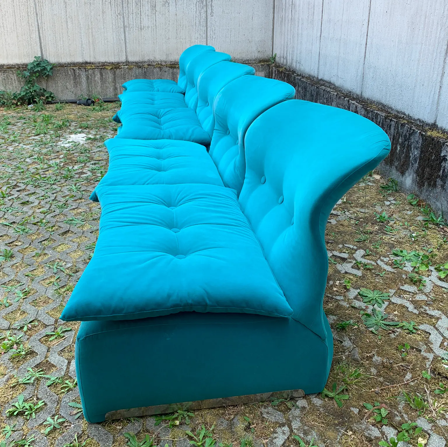 Giovanni Offredi per Saporiti <br> Set di 5 poltrone mod. Vela Bassa + tavolino, anni 70 - immagine 11